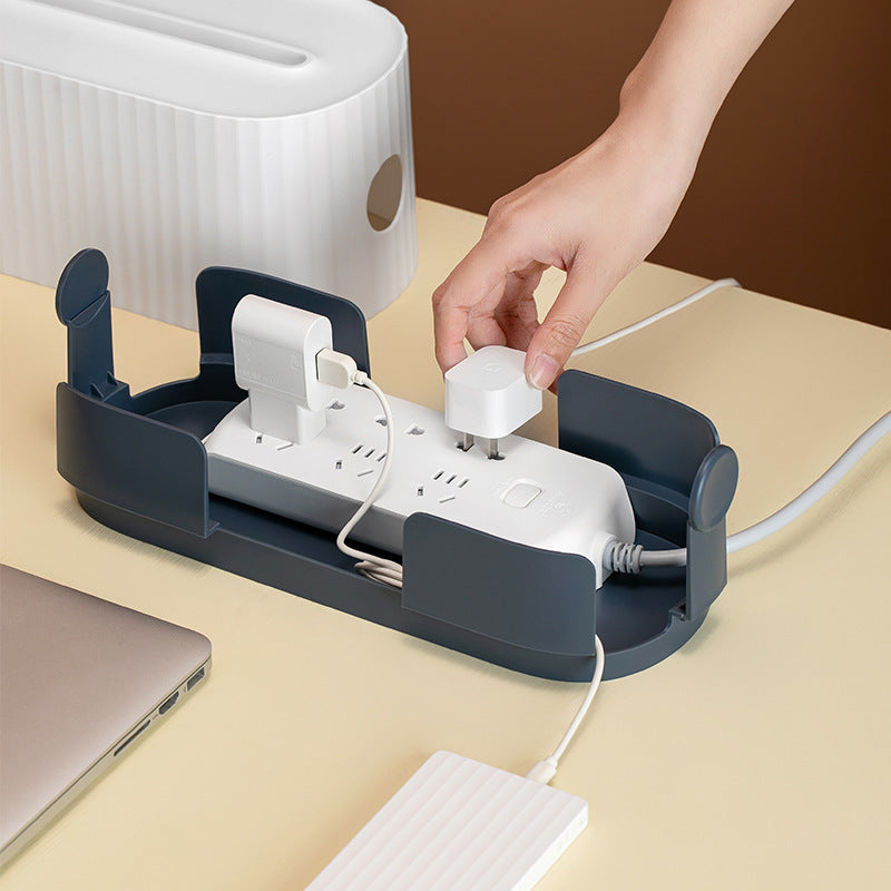 Cable Management & Power Strip Organizer Box