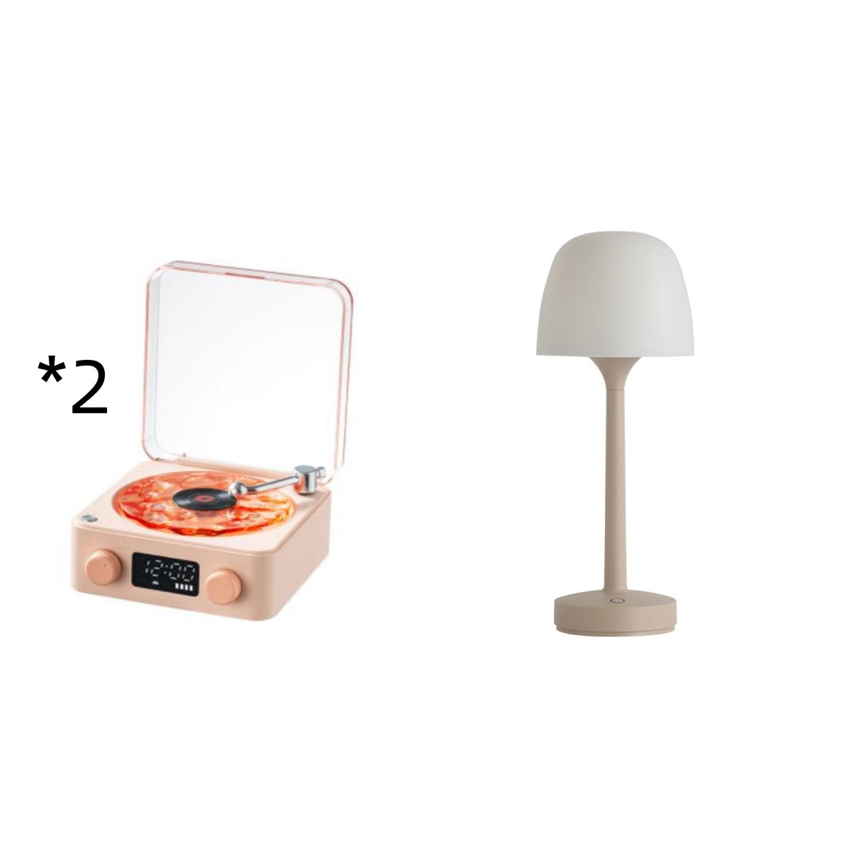 Retro Bluetooth Turntable Speaker with RGB Projection