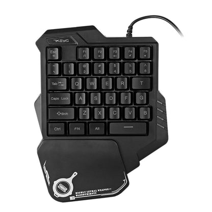 One-Handed Gaming Keyboard RGB Lighting