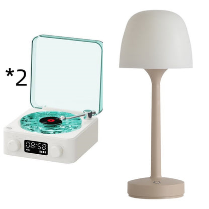 Retro Bluetooth Turntable Speaker with RGB Projection