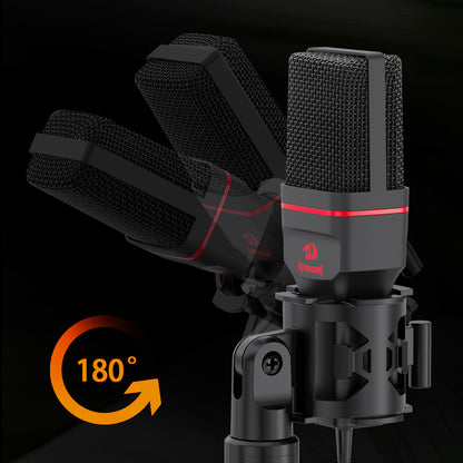 Microphone With Tripod 3.5 Mm Audio Computer Studio