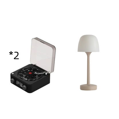 Retro Bluetooth Turntable Speaker with RGB Projection