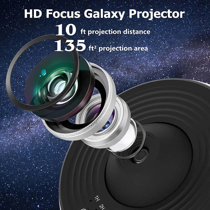 360° Galaxy Star Projector Night Light