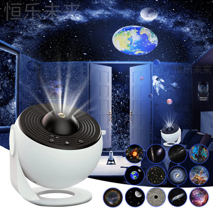 360° Galaxy Star Projector Night Light