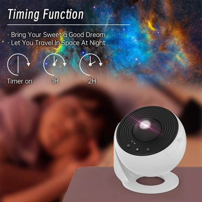 360° Galaxy Star Projector Night Light