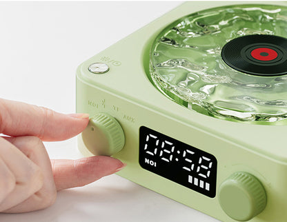 Retro Bluetooth Turntable Speaker with RGB Projection