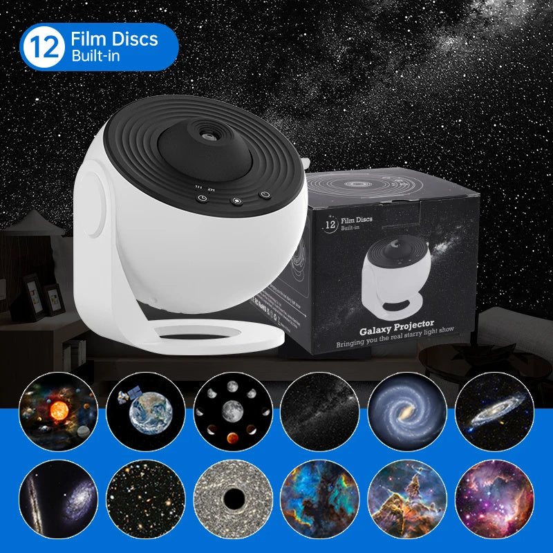 360° Galaxy Star Projector Night Light