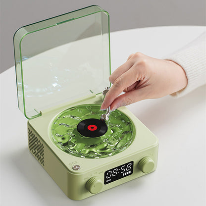 Retro Bluetooth Turntable Speaker with RGB Projection